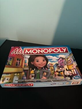Hasbro Ms. Monopoly Board Game - Pink, Red, Blue Artwork